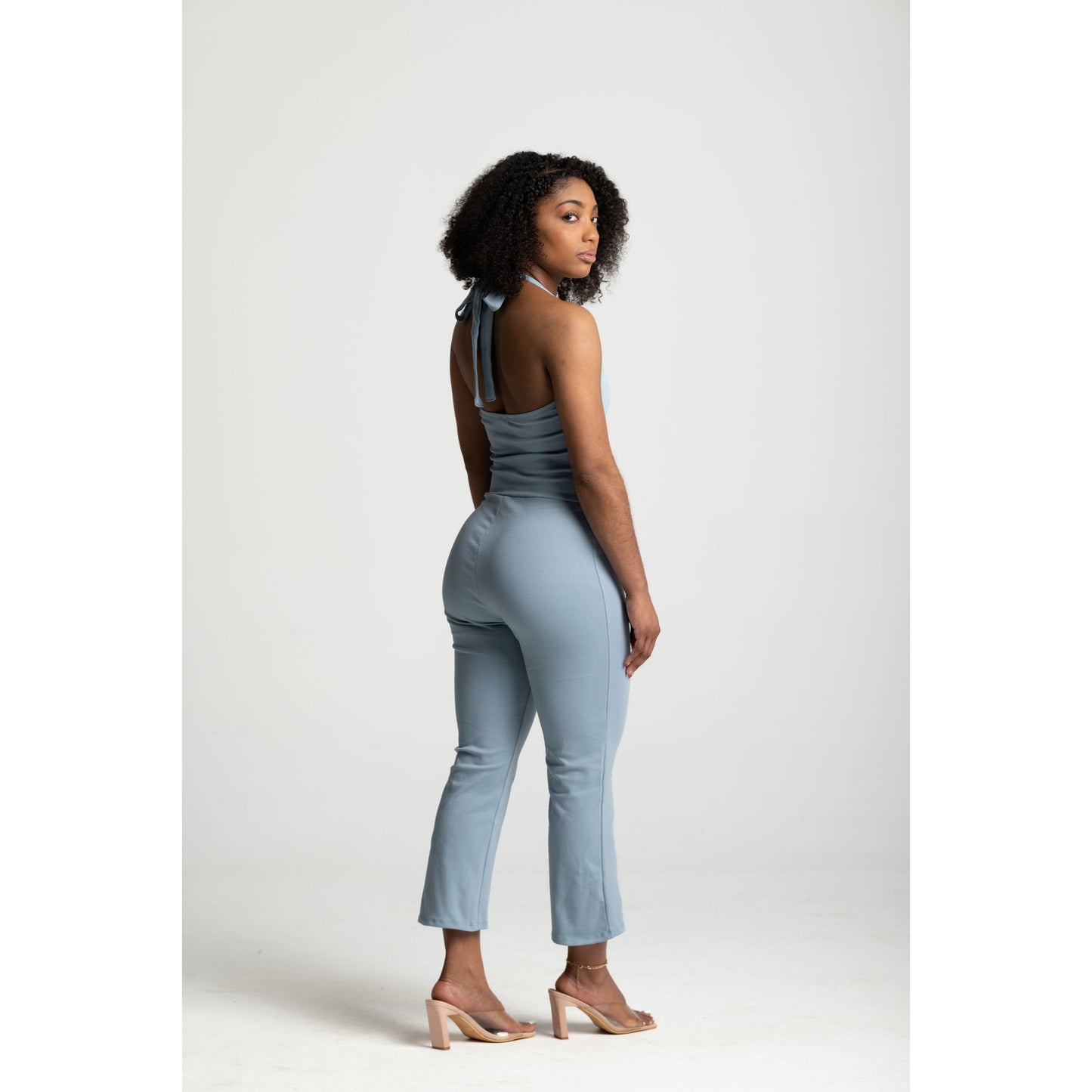 HALTER CAPRI JUMPSUIT