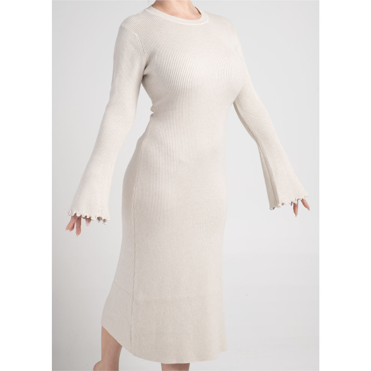 RIBBED SWEATER DRESS