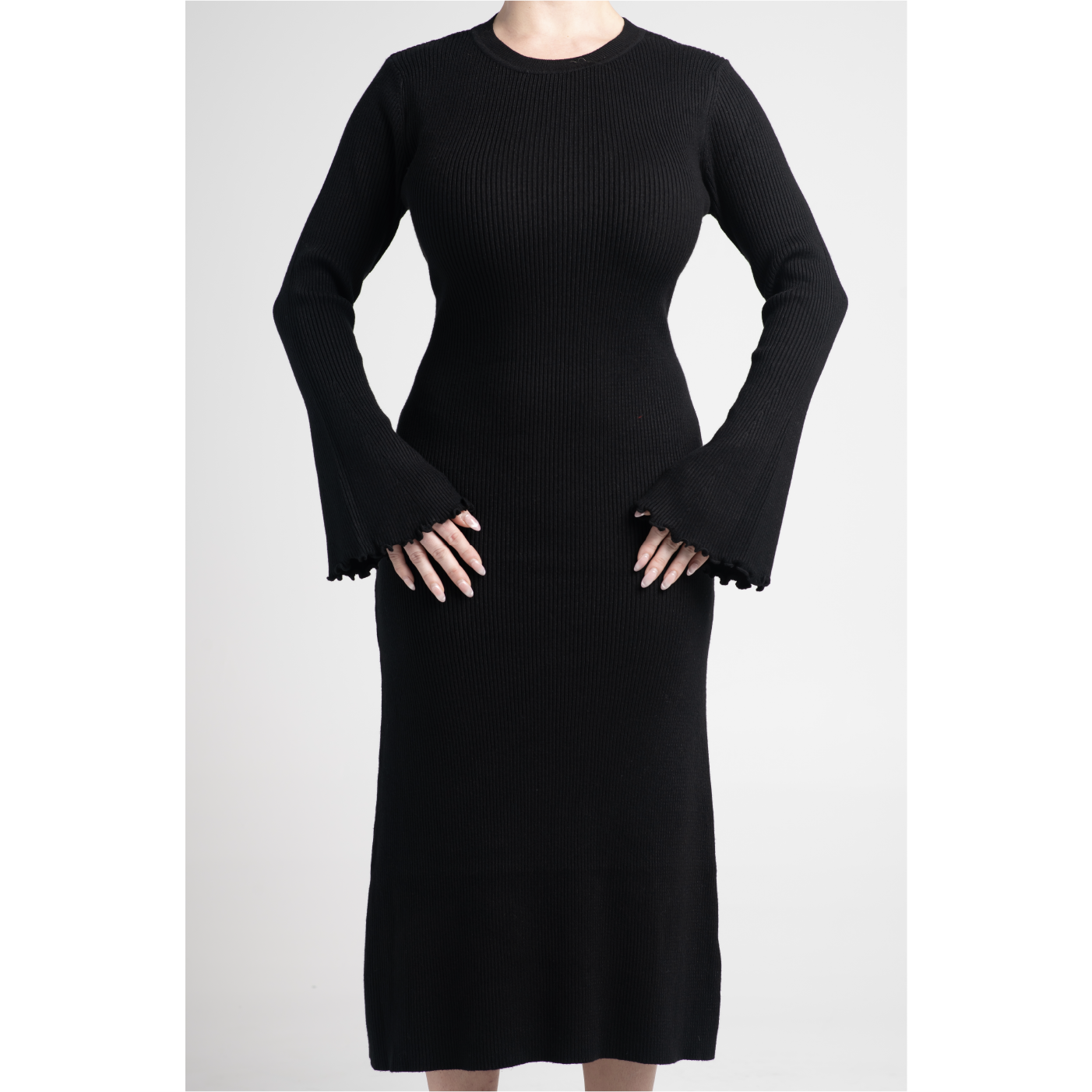 RIBBED SWEATER DRESS