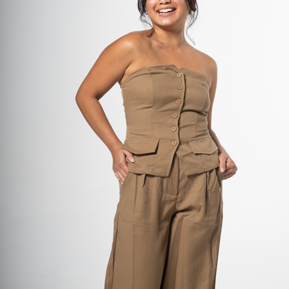 LINEN BUTTON-DOWN SET