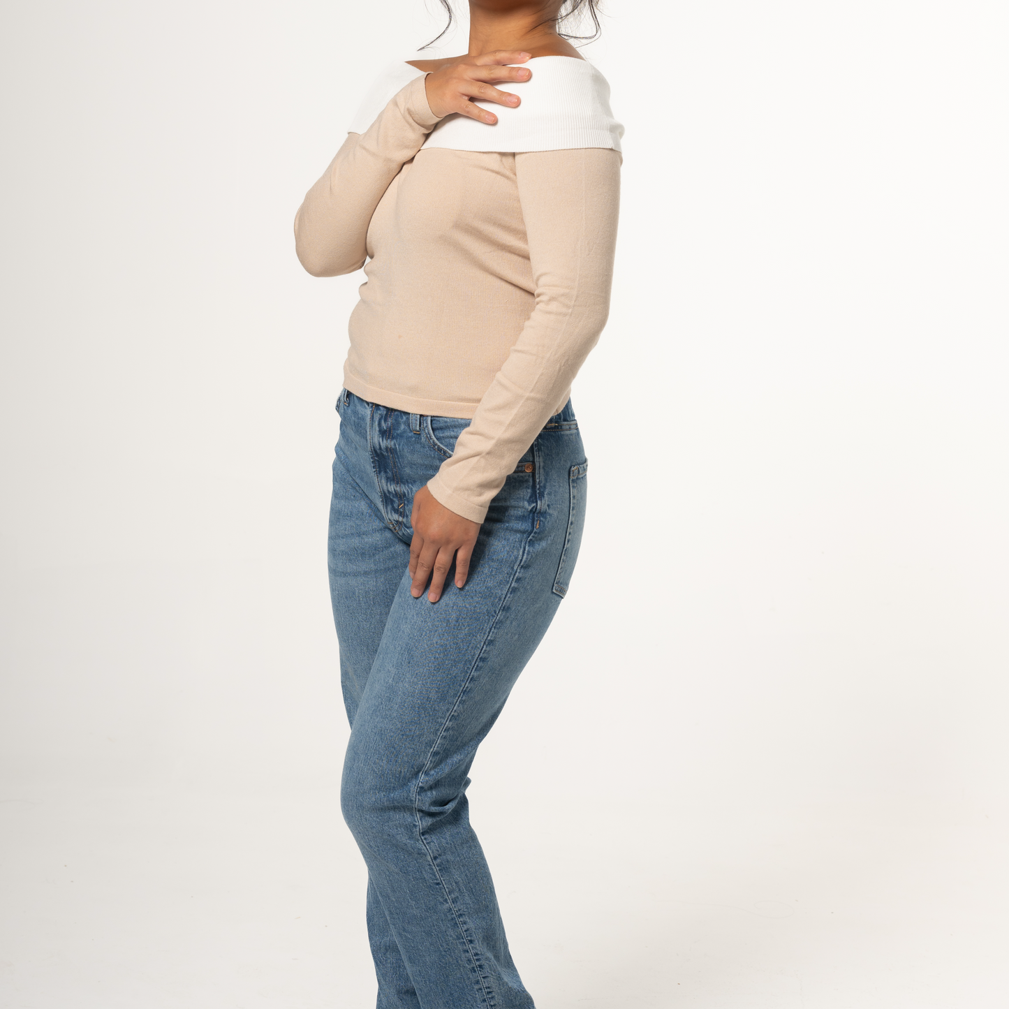 OFF SHOULDER KNIT TOP