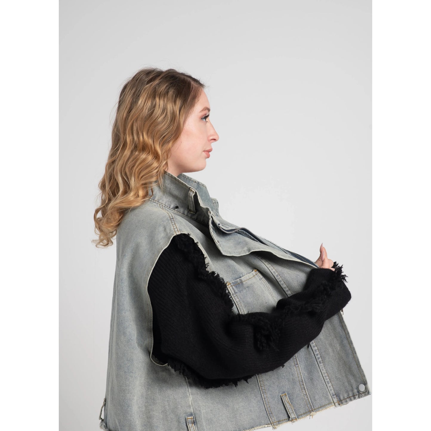 SWEATER DENIM JACKET