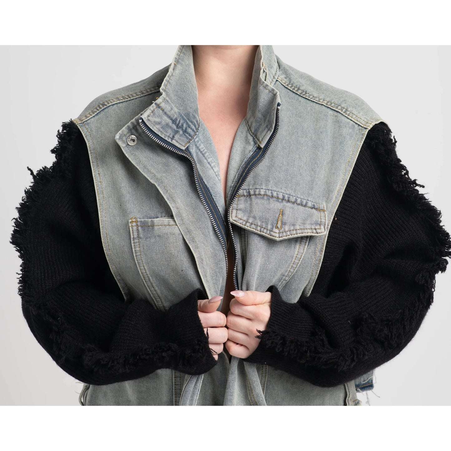 SWEATER DENIM JACKET